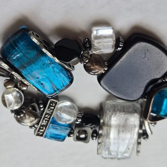 Chunky Designer Stretch Bracelet by Chantale Gelinas - Picture 2 of 5